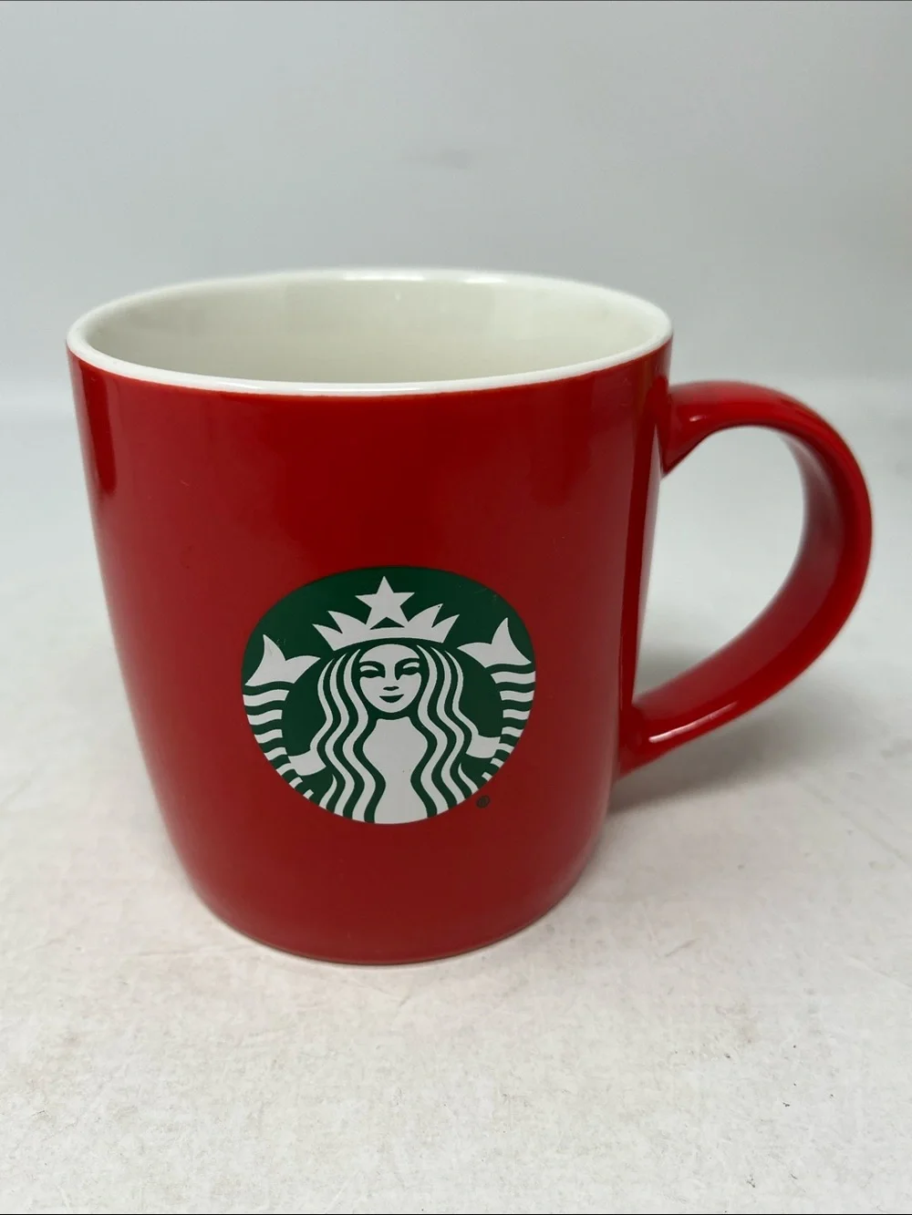 STARBUCKS MUGS BUNDLE OF 3 - 11oz RED GREEN WHITE LIKE NEW